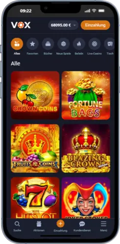 6 žingsnis — Pasirink žaidimų automatus — Vox Casino