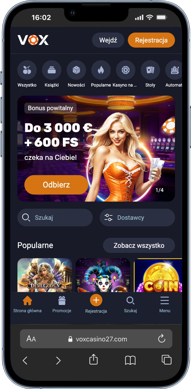 Vox Casino strona główna