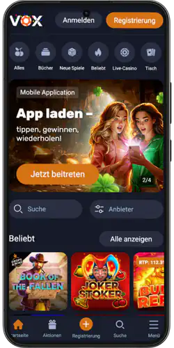 Vox Casino APK Besuchen Sie die offizielle Website